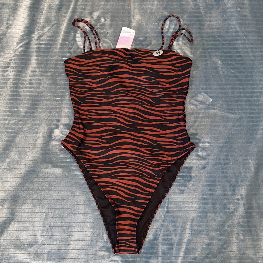 NWT Forever 21 Zebra Print One Piece Swimsuit